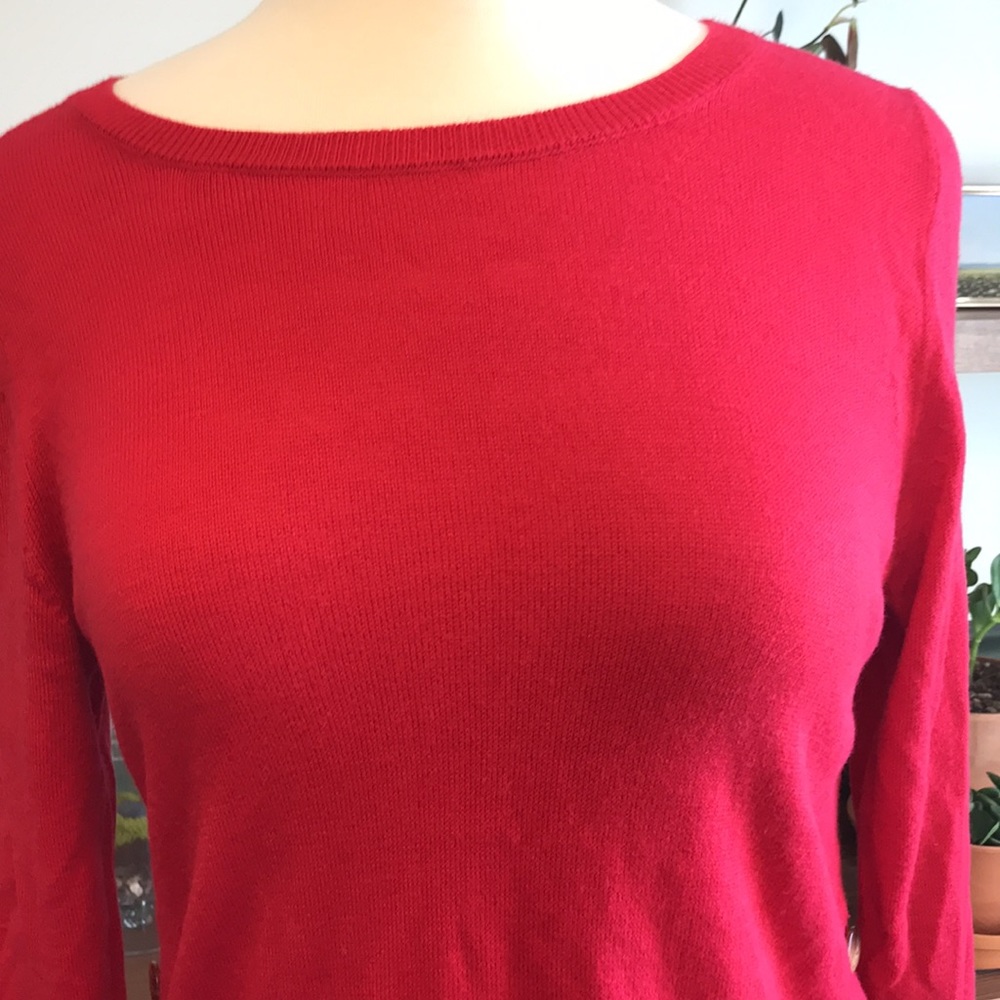 Loft Red Sweater - Picture 3 of 7